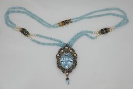 1 Collier am Verschluss gest. 750/wohl vollständig GG 18ct.