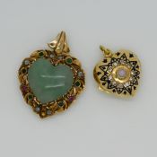 1 Anhängermedaillon GG 18ct. "Herz"