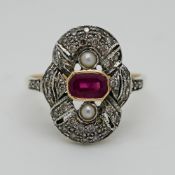 1 Damenring GG 18ct.