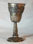 1 Pokal wohl Silber ? (siehe Punzen) wohl 19. Jh, H. 22 cm, rep., Asp.