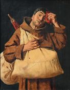 1 Ölgemälde 19. Jhd. „Franziskaner-Mönch“ r.o. sign. A. Tamburini (wohl Arnaldo Tamburini 1843-1908)