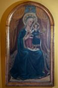 1 Ölgemälde 2. H. 19. Jh., rücks. bez. F. Alinari Firenze „Maria mit Kind“