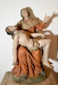 1 Holzfigur „Pieta“ wohl 17./18. Jh., bemalt, Teile fehlen, gehöhlt