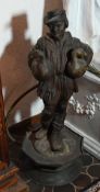 1 Ton-/Metallfigur weiß lasiert H 190 cm und Metallfigur „Gänsemännchen“