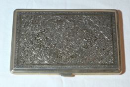 1 Zigaretten-Etui wohl Silber (?) Asp.