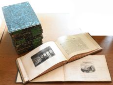 1 Konvolut Bücher: Meyers Universum 1831 u.a. in 11 Bänden mit zahlreichen Stahlstichen, Asp.