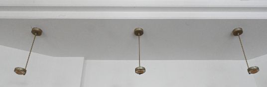 1 Konvolut Deckenlampen und Wandlampen, Metall vergoldet,