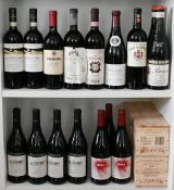 1 Konvolut Rotweine: Italien, Frankreich, insg. zus. ca. 16 Flaschen,