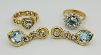 1 Paar Ohrstecker GG/WG 18ct. mit je 1 Brill. je ca. 0,09ct. 