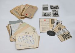 1 Konv.: Feldpostbriefe, sowjetische Rot-Kreuz-Karten 1940er Jahre,