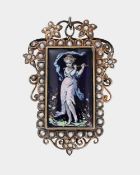 Anhänger/Brosche, um 1900, 800 Silber, 