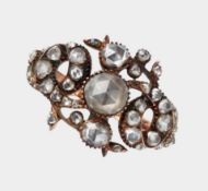 Ring, 19.Jh., 14 Roségold und Silber, 