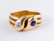 Schlangenring, 14 K Roségold, 