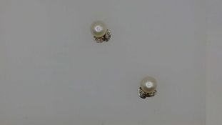 KULTURPERLOHRSTECKER MIT DIAMANTEN