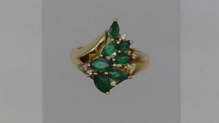 BRILLANT SMARAGD RING