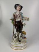 Porzellanfigur Neapel Mann mit Obst