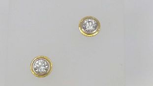 BRILLANTSOLITÄR OHRSTECKER 1,0ct.