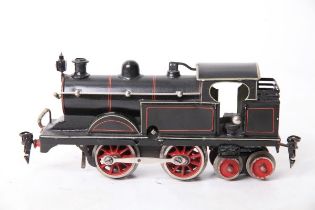 Märklin S 0, Tenderlok vor- und zurück. Bremse. Uhrwerk intakt. minimale Farbausbesserungen L21cm
