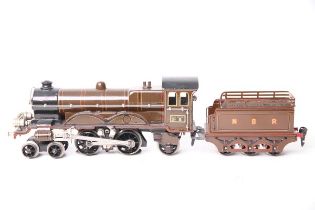Märklin S 0, CE 65/13020 NBR Dampflok mit Tender, 20V, braun. Neuwertig L42cm Z1