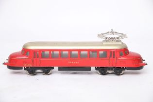 Märklin S 0, RP12930 Roter Pfeil Schweizer Triebwagen . 20V rot. L34cm Z1-