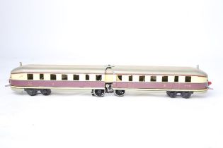 Märklin S 0, TW 12970 Fliegender Hamburger violett creme. L52cm Z1-2