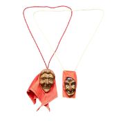 2 Fasnachtsmasken als Anhänger (2. H. 20. Jh.)