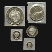 5 COLONES-Silbermünzen