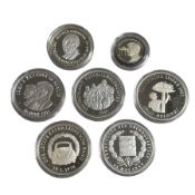 7 Silbermedaillen