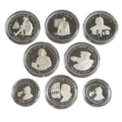 8 Silbermedaillen