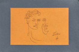 Jean Cocteau (1889-1963), Double Profile Study