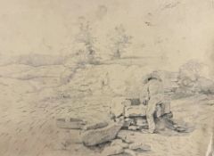 Attributed to Vincent van Gogh (1853-1890)
Landscape with a Figure at a Well