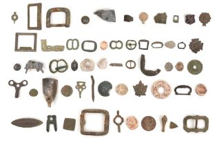 A LARGE COLLECTION OF ROMAN, CELTIC AND LATER METAL DETECTOR FINDS