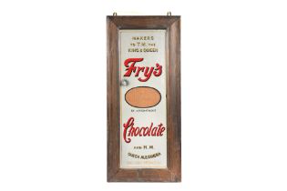 AN EDWARDIAN FRYS CHOCOLATE ADVERTISING MIRROR