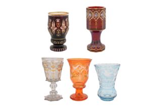 A COLLECTION OF BOHEMIAN GLASSWARE