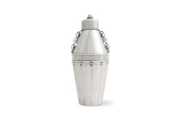 GEORG JENSEN: A RARE DANISH SILVER COCKTAIL SHAKER incuse no 497A, post-1945 mark, DENMARK STERLING,