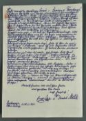 Metz, Ernst (1892-1973), Handschrift Briefverkehr mit Baronin von Forstner mit Foto Ernst-Metz-Str.