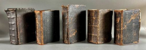 Bücher Bibel Konvolut 5 Bibeln, darunter Gebetsbuch und Luther Bibel, von ca. 1743-1854
