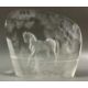 Vladimír Skála für Moser, Kristallglas Skulptur / Glasskulptur Pferd, Tiefengravur um 1993 - Bild 1 aus 9