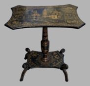 Asiatika oder Chinoiserie Beistelltisch 18./19. Jhdt. wohl handbemalt