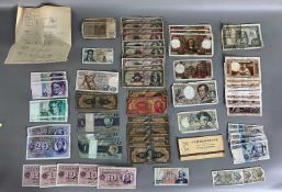 Sammlung Historische Geldscheine ab ca. 1950, 70 DM, 600 DM Reiseschecks, 90 SFR, u.v.m.