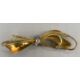 Gold 585 Brosche / Nadel mit Diamanten Brosche, Schleife, ca. 4,27g - Bild 1 aus 3