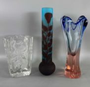 Glasvasen Konvolut, Rene Lalique France Nymphen, Émile Gallé Jugendstil Stil und wohl Josef Hospodka