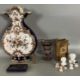 Biedermeier Konvolut 18./19. Jhdt., u.a. Glas Flakon, Überfangglas, Puppenköpfe, Buch-Schatulle - Bild 1 aus 20