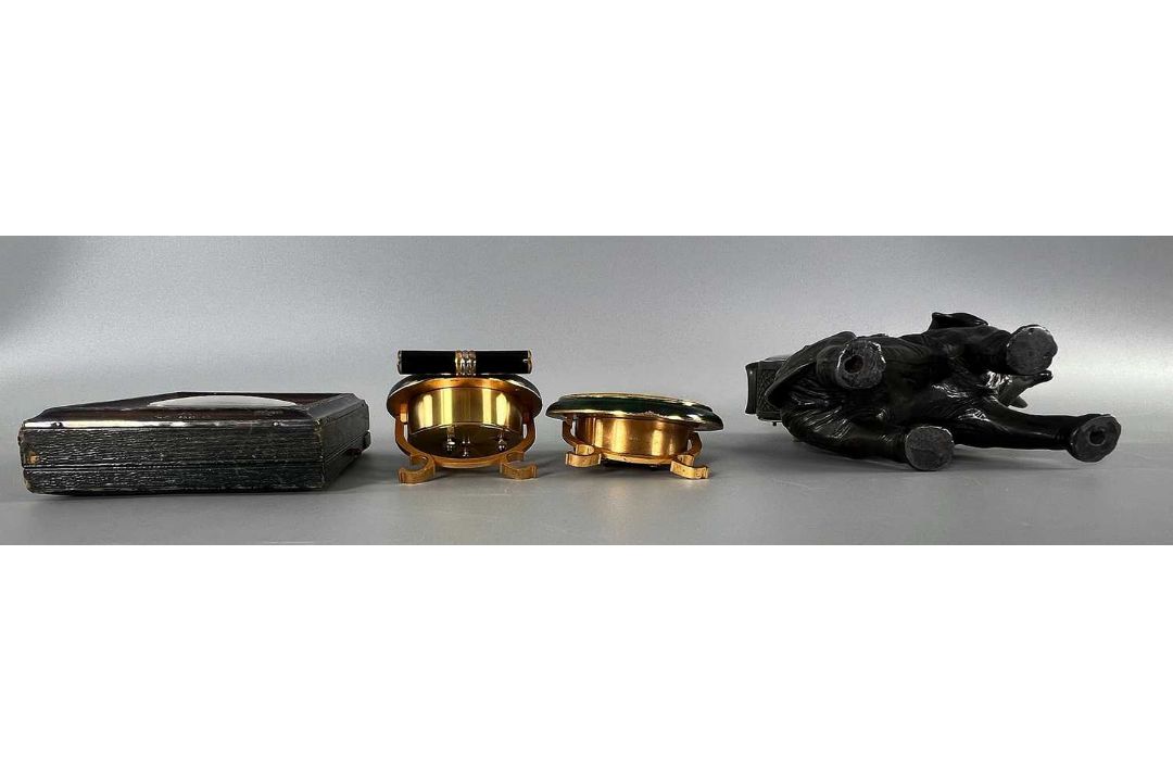 Tischuhren, Reiswecker und Figurenuhr Konvolut, 2x Cartier Paris, Asiatika Elefant und Taschenuhr - Bild 5 aus 24