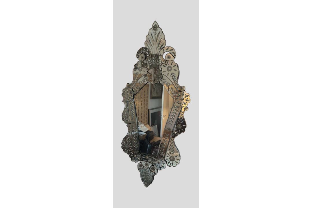 Venezianischer Spiegel, wohl 19. / 20. Jahrhundert, Wandspiegel ca. 137x61cm - Bild 3 aus 9