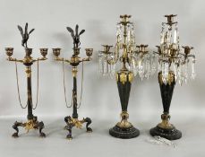 Barbedienne, Ferdinand (1810-1892) Umkreis, Kerzenleuchter Candélabres und weiteres Leuchterpaar