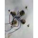 Wandlampe vintage Designer Brutalist lighting Mid Century Stil, ca. 64cm Durchmesser wohl Alu Bronze - Bild 5 aus 10