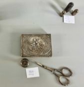 Silber u Versilbertes Konvolut, insg. 6 Teile, Schleissner Hanau u.a., Nachlass Baronin von Forstner