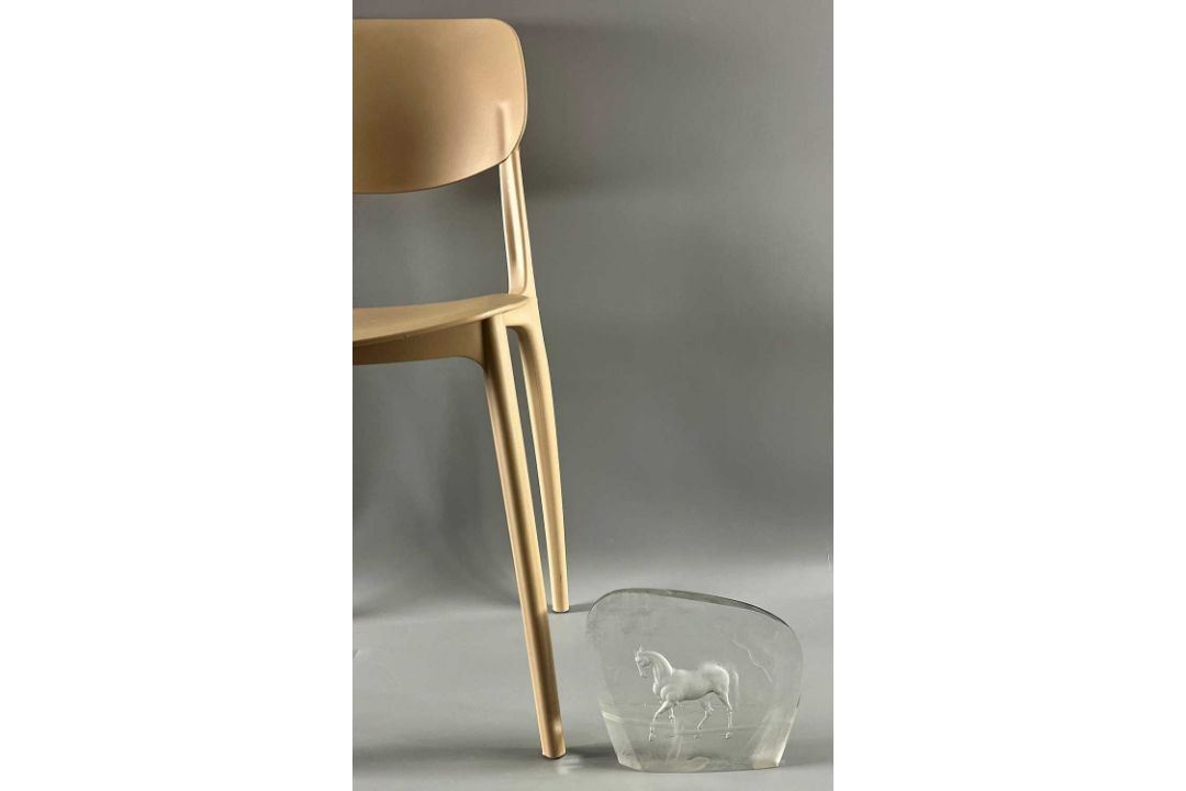 Vladimír Skála für Moser, Kristallglas Skulptur / Glasskulptur Pferd, Tiefengravur um 1993 - Bild 2 aus 9