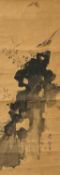 Asiatika Rollbild wohl 18./19. Jhdt. wohl China …堂寫 Malerei mit Vogel und Schmetterling